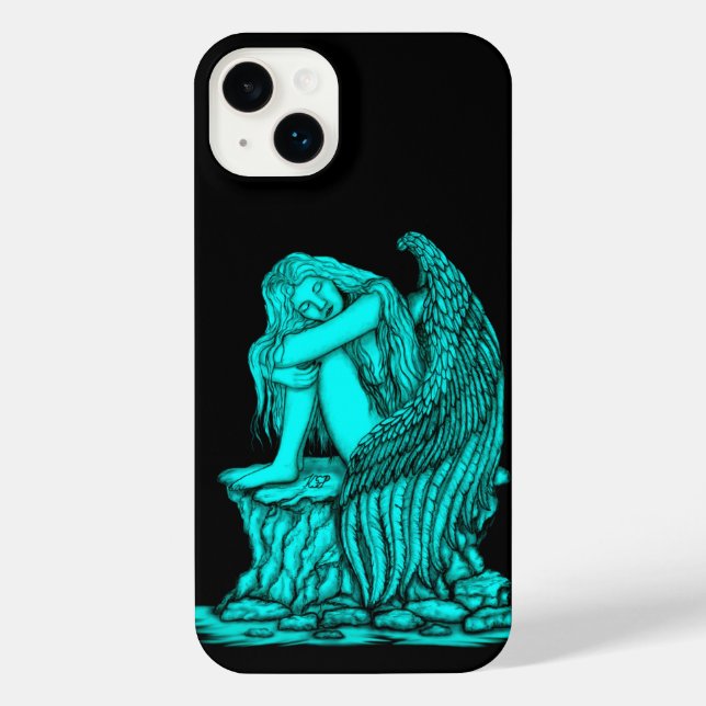 A sleeping Angel on the Stone iPhone Case (Back)