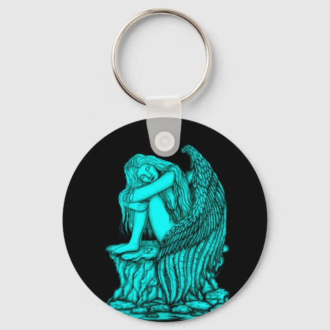 A sleeping Angel on the Stone Keychain (Front)
