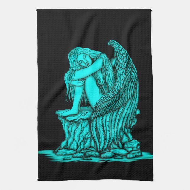 A sleeping Angel on the Stone Kitchen Towel (Vertical)