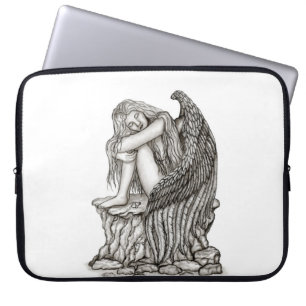 A sleeping Angel on the Stone Laptop Sleeve
