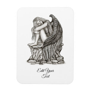 A sleeping Angel on the Stone Magnet