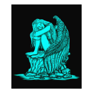 A sleeping Angel on the Stone Photo Print