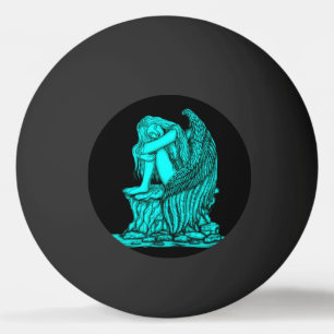 A sleeping Angel on the Stone Ping Pong Ball