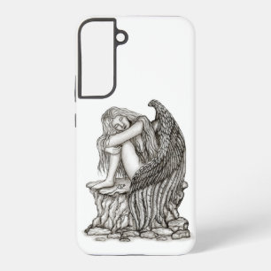A sleeping Angel on the Stone Samsung Galaxy Case