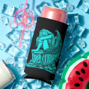 A sleeping Angel on the Stone Seltzer Can Cooler