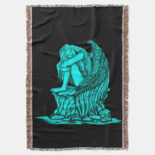 A sleeping Angel on the Stone Throw Blanket