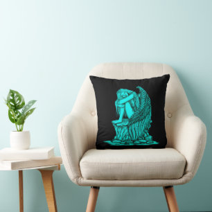 A sleeping Angel on the Stone Throw Pillow