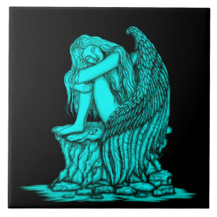 A sleeping Angel on the Stone Tile