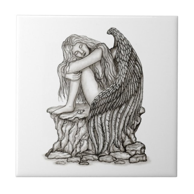 A sleeping Angel on the Stone Tile (Front)