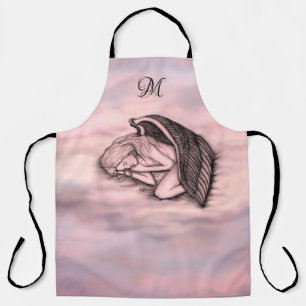 A sleeping Angel , personalize own Monogram Apron