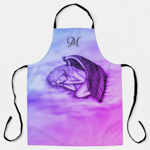 A sleeping Angel , personalize own Monogram Apron