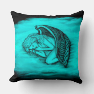 A sleeping Angel Throw Pillow