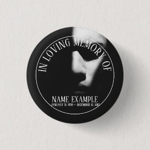 A sleeping face in half shadow 1 inch round button