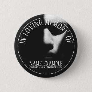 A sleeping face in half shadow 2 inch round button
