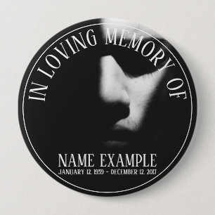 A sleeping face in half shadow 4 inch round button