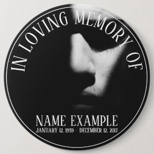 A sleeping face in half shadow 6 inch round button
