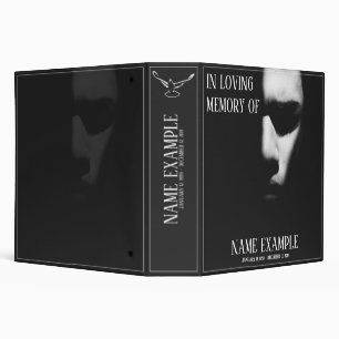 A sleeping face in half shadow binder