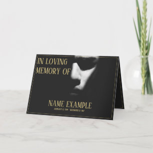 A sleeping face in half shadow card