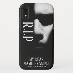 A sleeping face in half shadow iPhone XR case