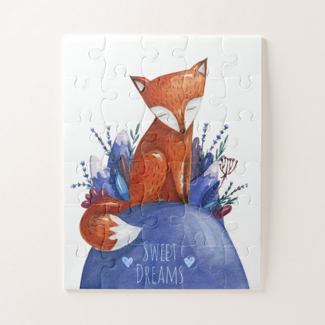 A sleepy little fox puzzle (Vertical)