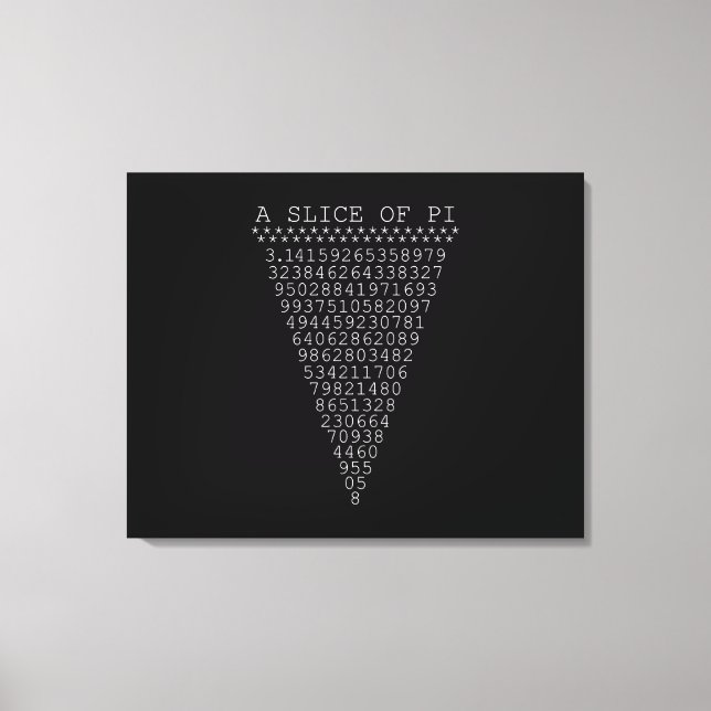 A Slice of Pi Digits Canvas Print (Front)