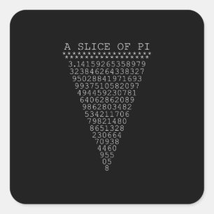 A Slice of Pi Digits Square Sticker