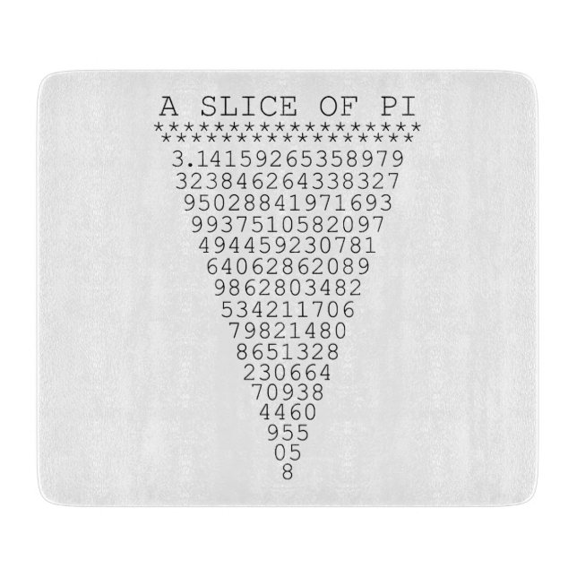 A Slice of Pi Graphic Cutting Board (Front)