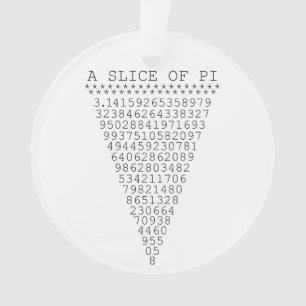 A Slice of Pi Graphic Ornament