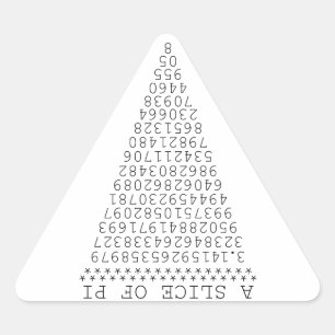 A Slice of Pi Graphic Triangle Sticker