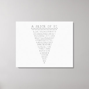 A Slice of Pi Numbers Canvas Print