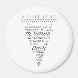 A Slice of Pi Numbers Magnet