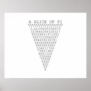 A Slice of Pi Numbers Poster