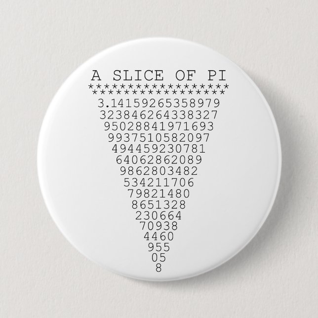 A Slice of Pi Presentation 3 Inch Round Button (Front)