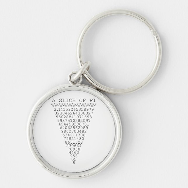 A Slice of Pi Presentation Keychain (Front)
