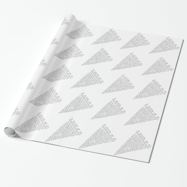 A Slice of Pi Presentation Wrapping Paper (Unrolled)
