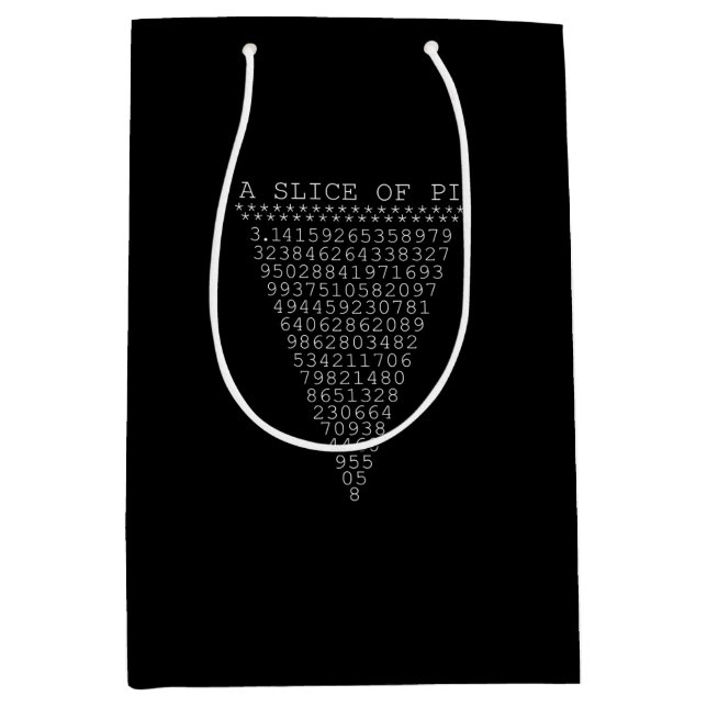 A Slice of Pi Triangle Medium Gift Bag (Front)