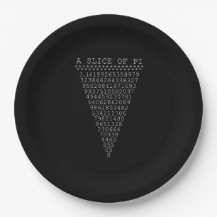A Slice of Pi Triangle Paper Plate