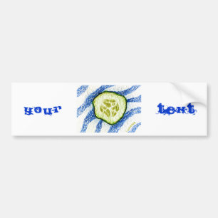 A Slice of Summer Cucumber Bumper Sticker