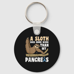 A Sloth Does More Work Than My Pancreas _3 Keychain