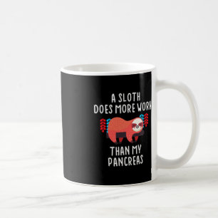A Sloth Does More Work Than My Pancreas - Diabetes Coffee Mug