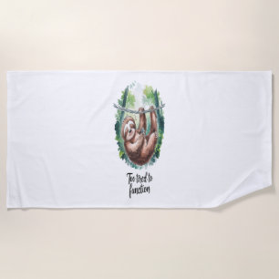 A Sloth Wild Animal Tired Beach Towel