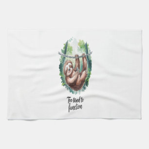 A Sloth Wild Animal Tired Kitchen Towel