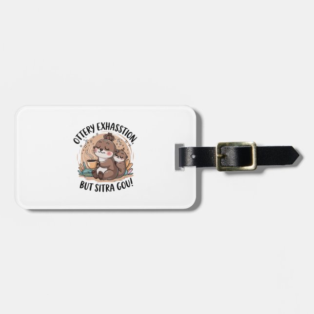 A Sloth Wild Animal Tired Luggage Tag (Front Horizontal)