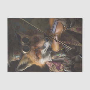 A Sly Fox Playing a Violin Tissue Paper