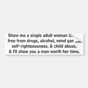 A SM looking for SF Sober Bumper Sticker