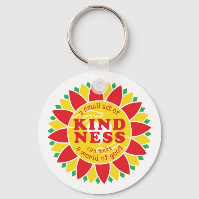 A small act of kindness can make a world of good! keychain (Front)