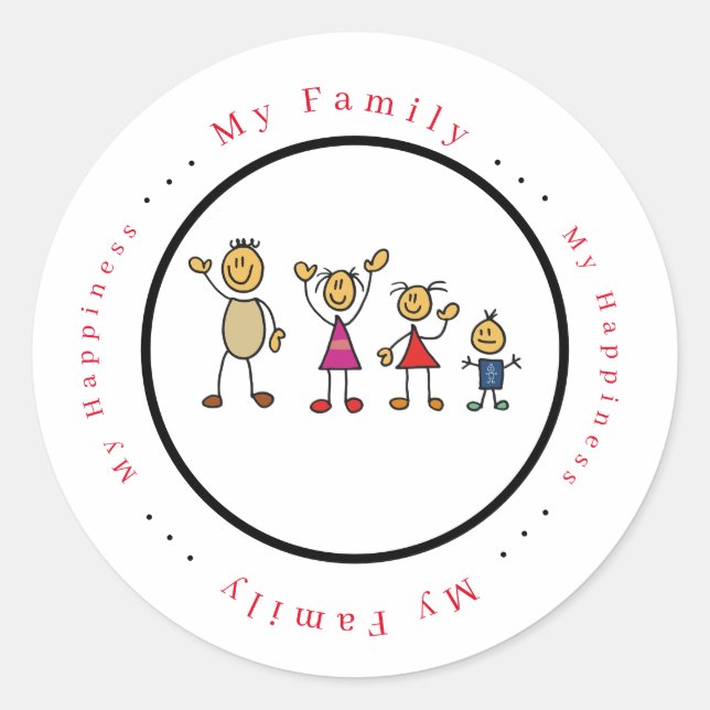 A Small Dinosaur Laughing Enthusiastically Classic Round Sticker (Front)
