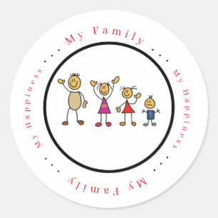 A Small Dinosaur Laughing Enthusiastically Classic Round Sticker