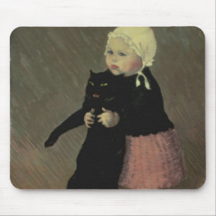 A Small Girl with a Cat, 1889 Mouse Pad