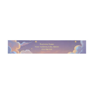 A small Star Whisper Moonlit Fox sleeping peaceful Invitation Belly Band